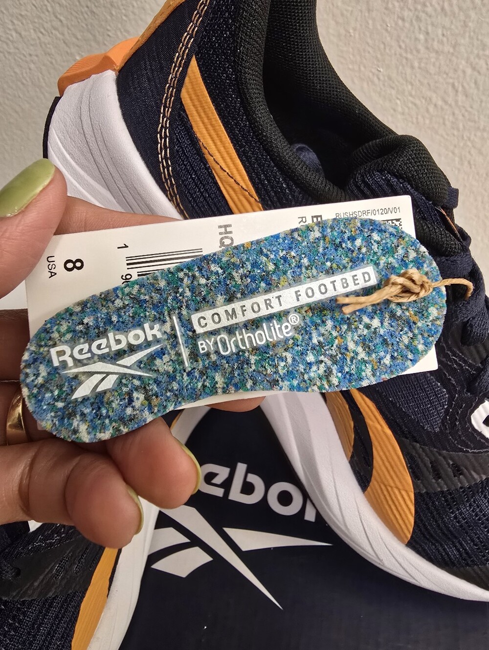 Reebok Energen Tech Plus Women Shoes In Vector Navy Ftwr White Peach - Picture 6 of 12